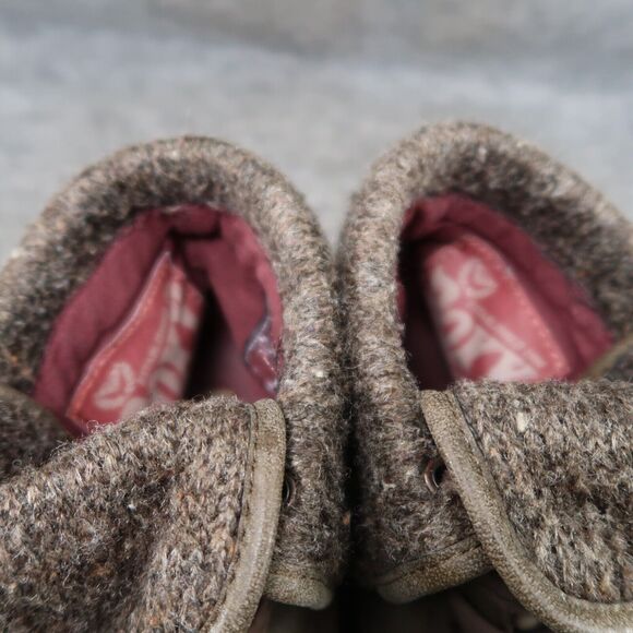 Roxy Shoes Womens 9.5 Bootie Lace Up Block Heel Fold Over Cap Toe Casual Taupe - Picture 15 of 16